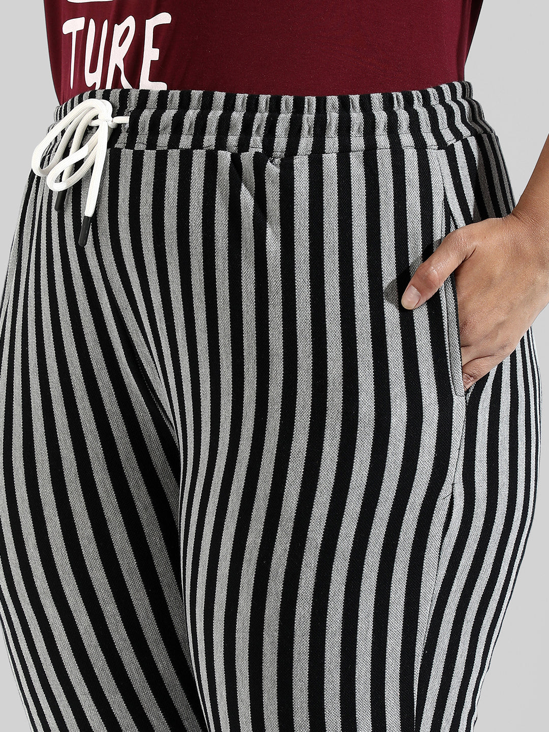 Striped Stylish Active & Evening Trackapnt