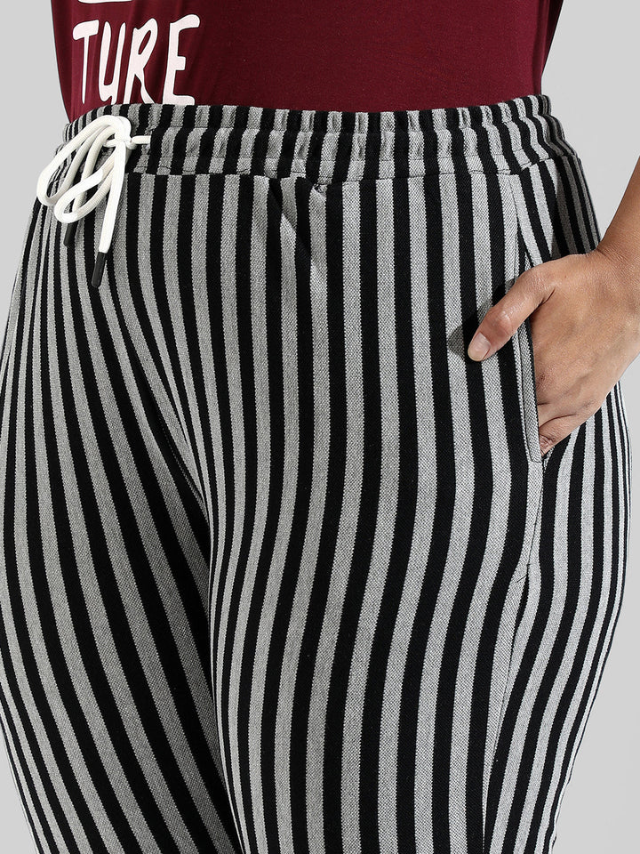 Striped Stylish Active & Evening Trackapnt