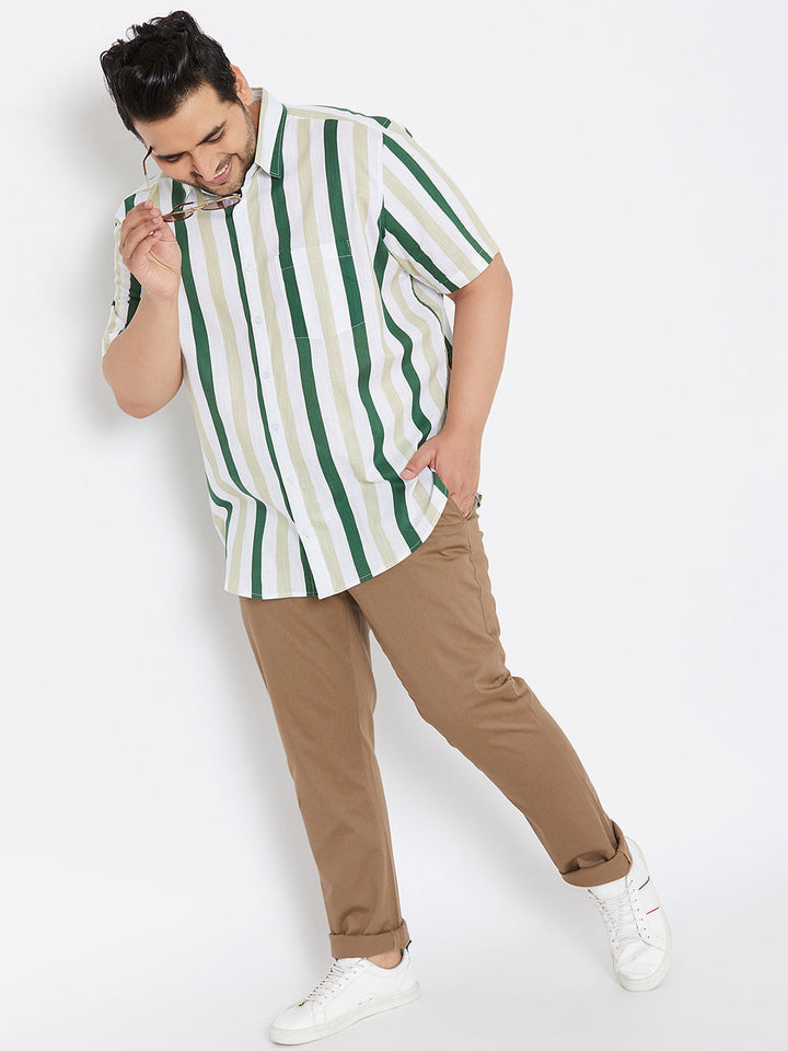 Striped Half Sleeve Casual Shirt