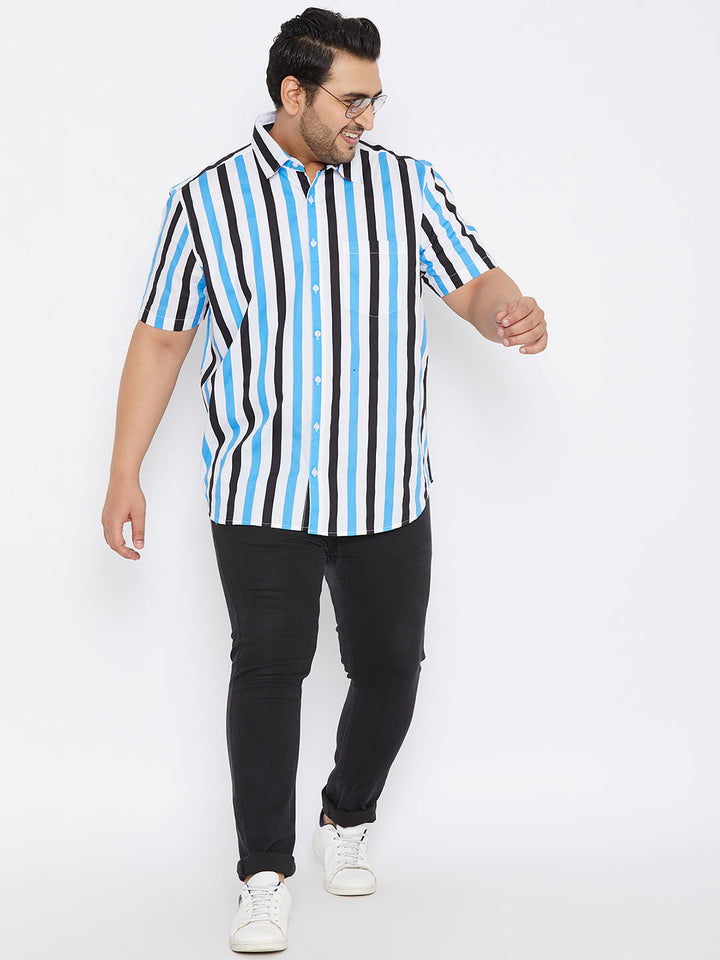 Striped Half Sleeve Casual Shirt