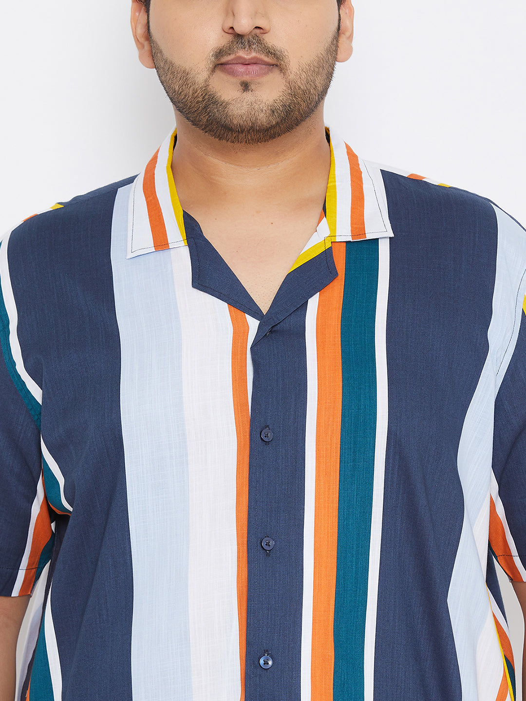 Striped Half Sleeve Casual Shirt