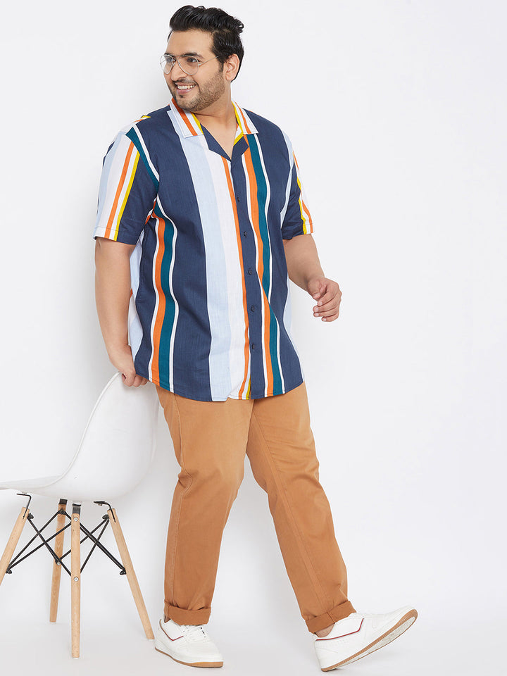 Striped Half Sleeve Casual Shirt