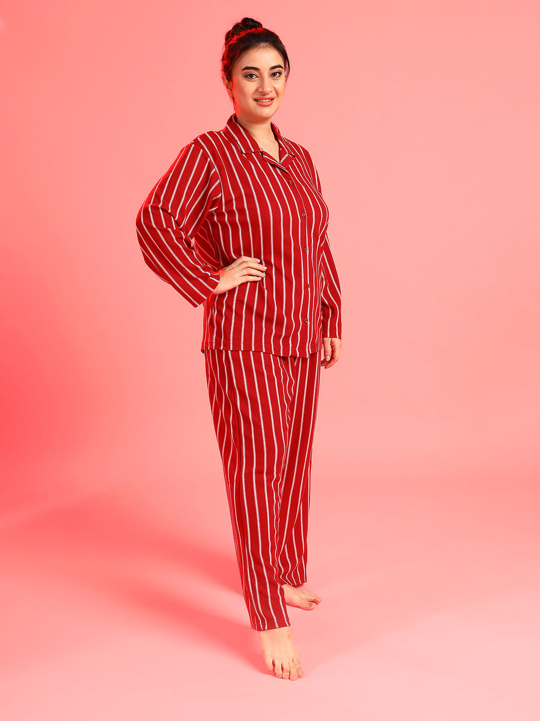 Striped Design Night Suit