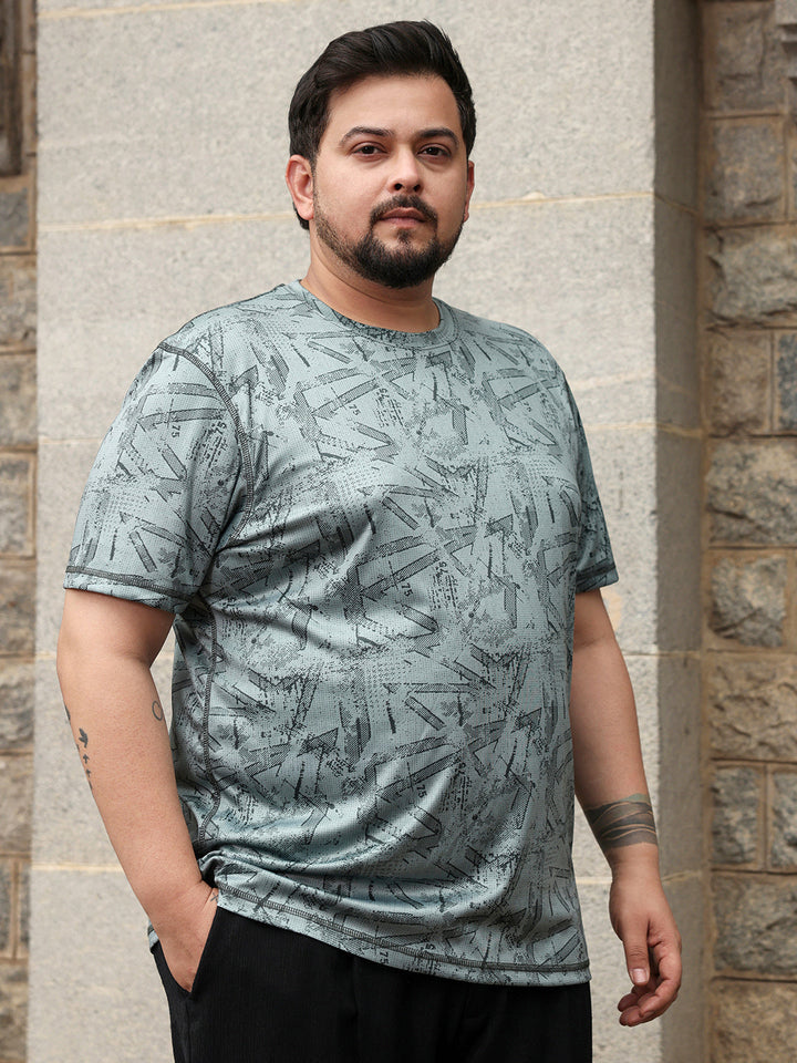 Abstract-Streak Activewear T-Shirt