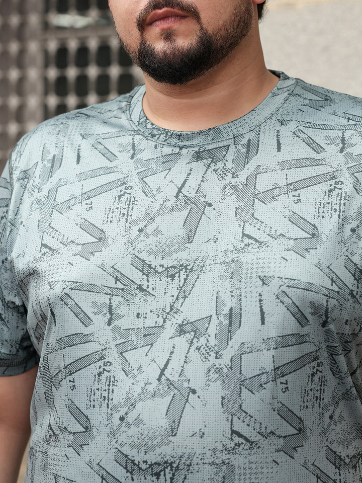 Abstract-Streak Activewear T-Shirt