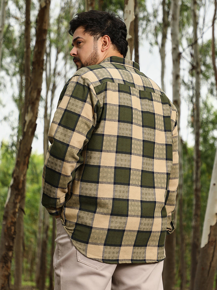 Grid-Buffalo Check Jacquard Shirt
