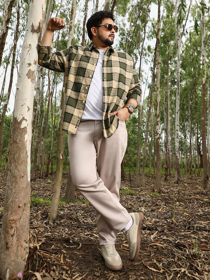 Grid-Buffalo Check Jacquard Shirt