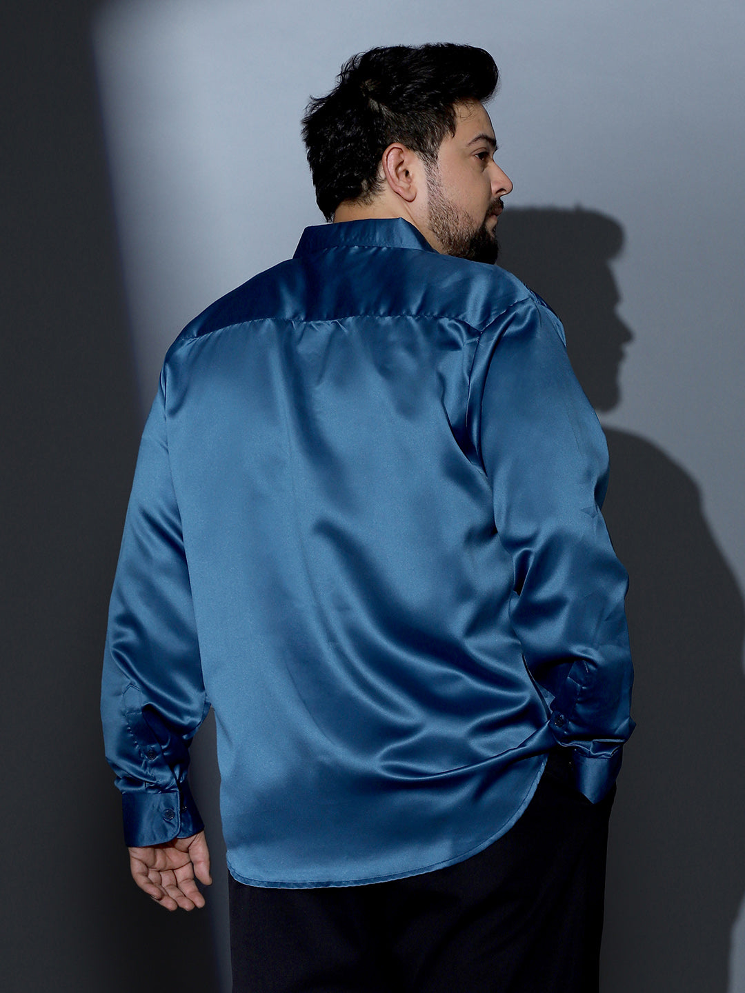 Solid-Satin Regular Shirt