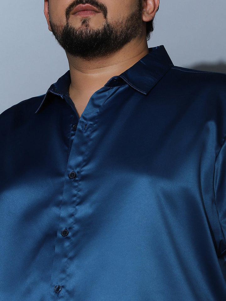 Solid-Satin Regular Shirt