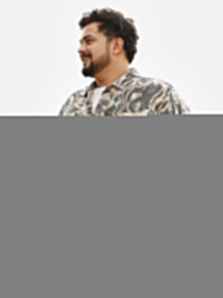Floral-Block Jacquard Shirt