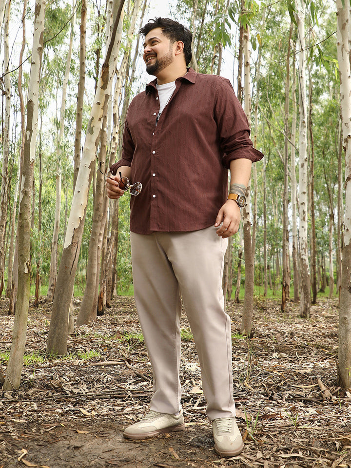 Indie-Geometric Jacquard Shirt