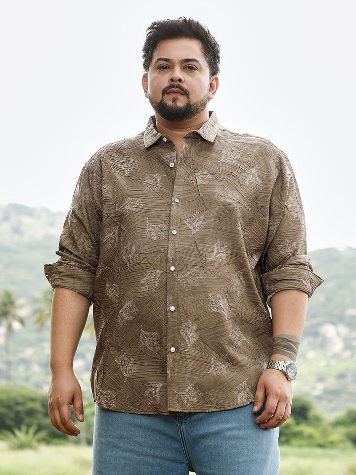 Twig-Imprint Foliage-Tactile Shirt