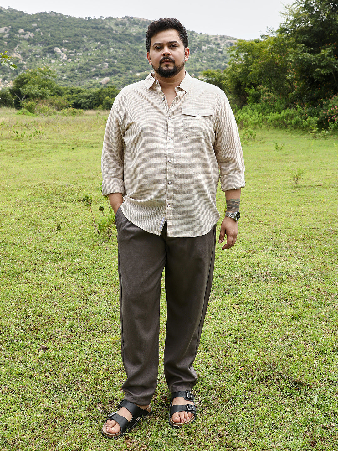 Candy-Stripe Jacquard Shirt