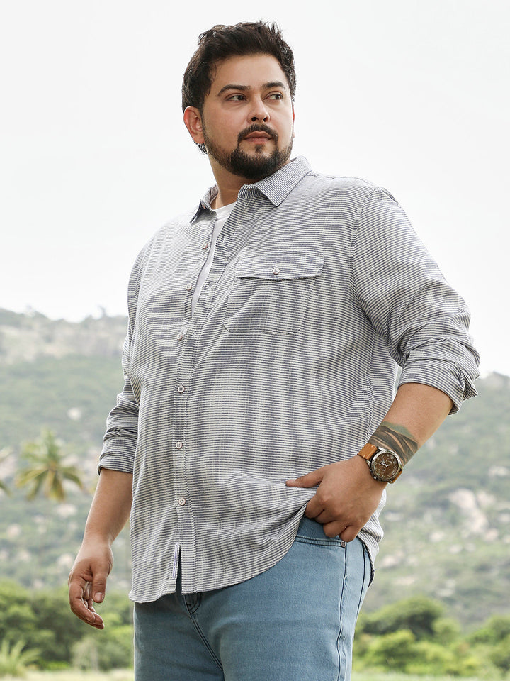 Candy-Stripe Jacquard Shirt