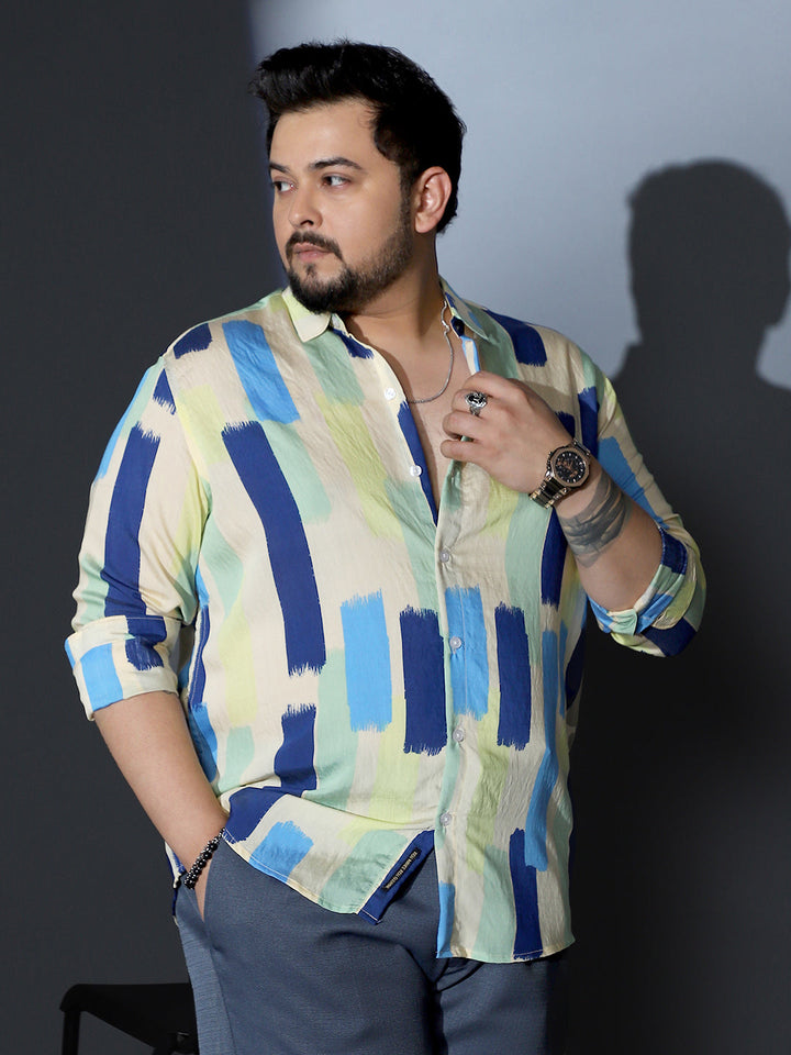 Pigment-Strokes Imprint Shirt