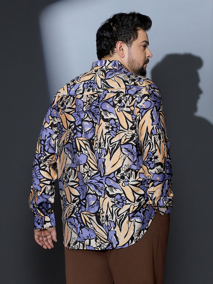 Cluster-Botanical Imprint Shirt