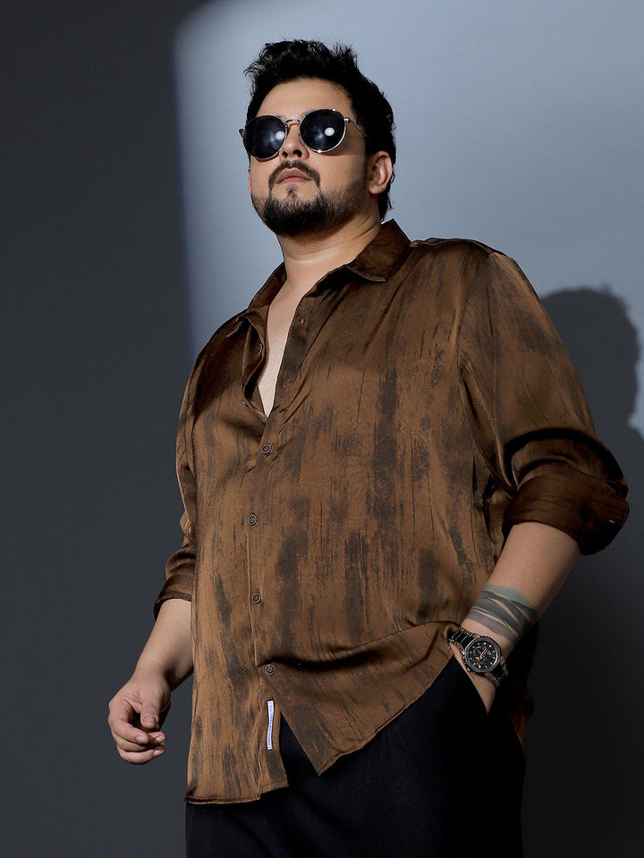Gleaming-Grazed Satin Shirt