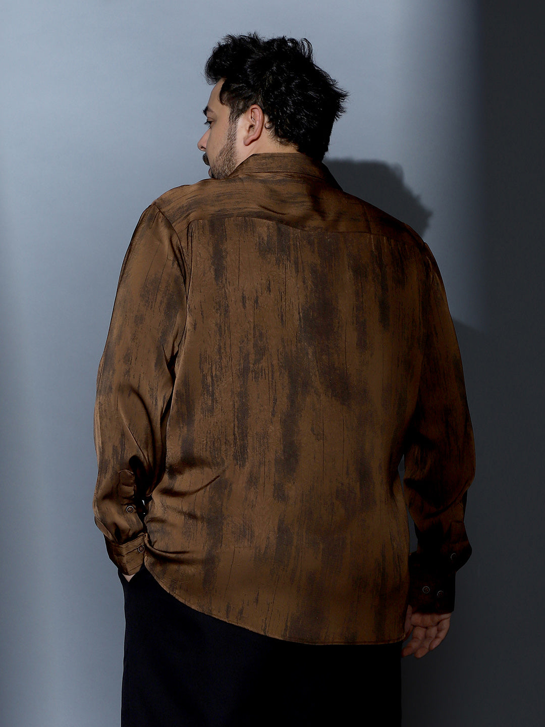 Gleaming-Grazed Satin Shirt