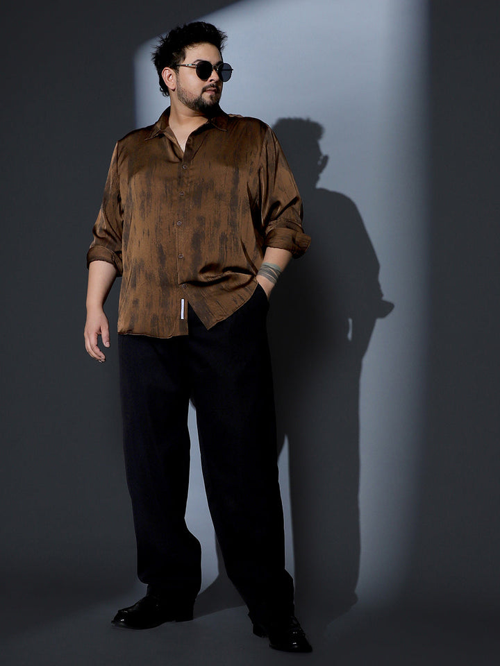 Gleaming-Grazed Satin Shirt