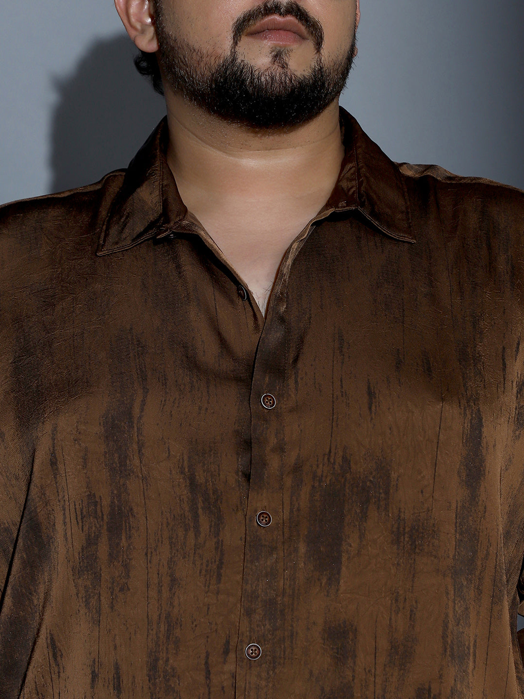 Gleaming-Grazed Satin Shirt