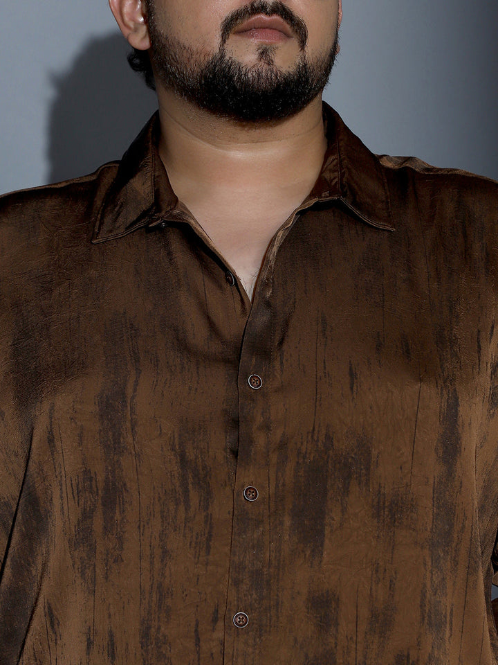 Gleaming-Grazed Satin Shirt