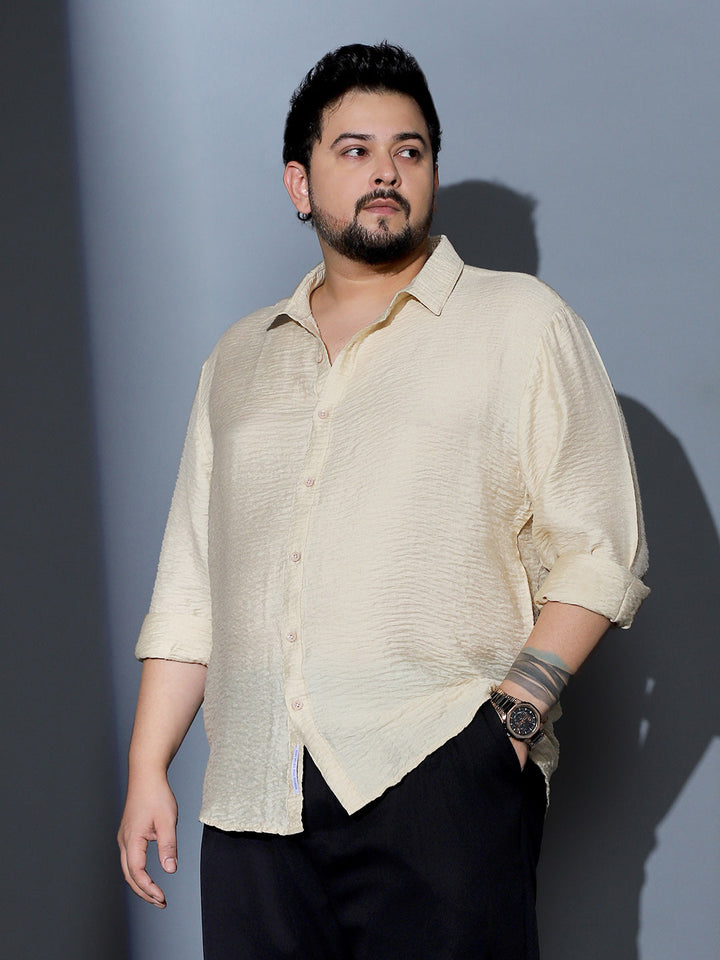 Solid Creased-Tactile Shirt