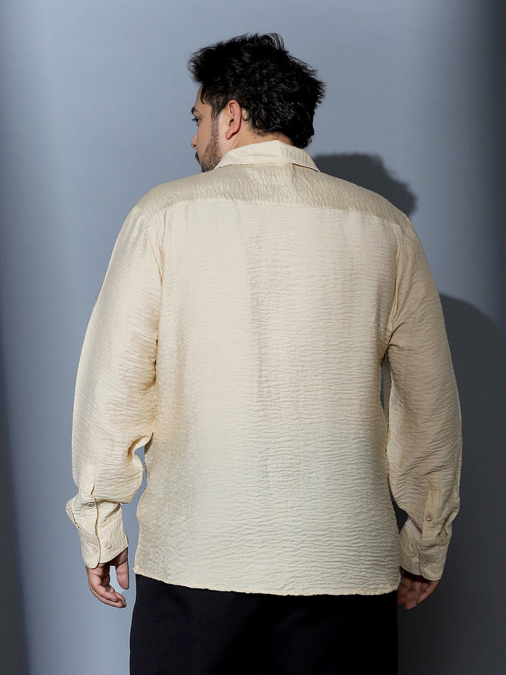Solid Creased-Tactile Shirt