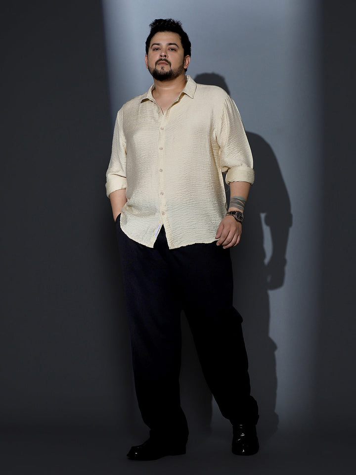 Solid Creased-Tactile Shirt