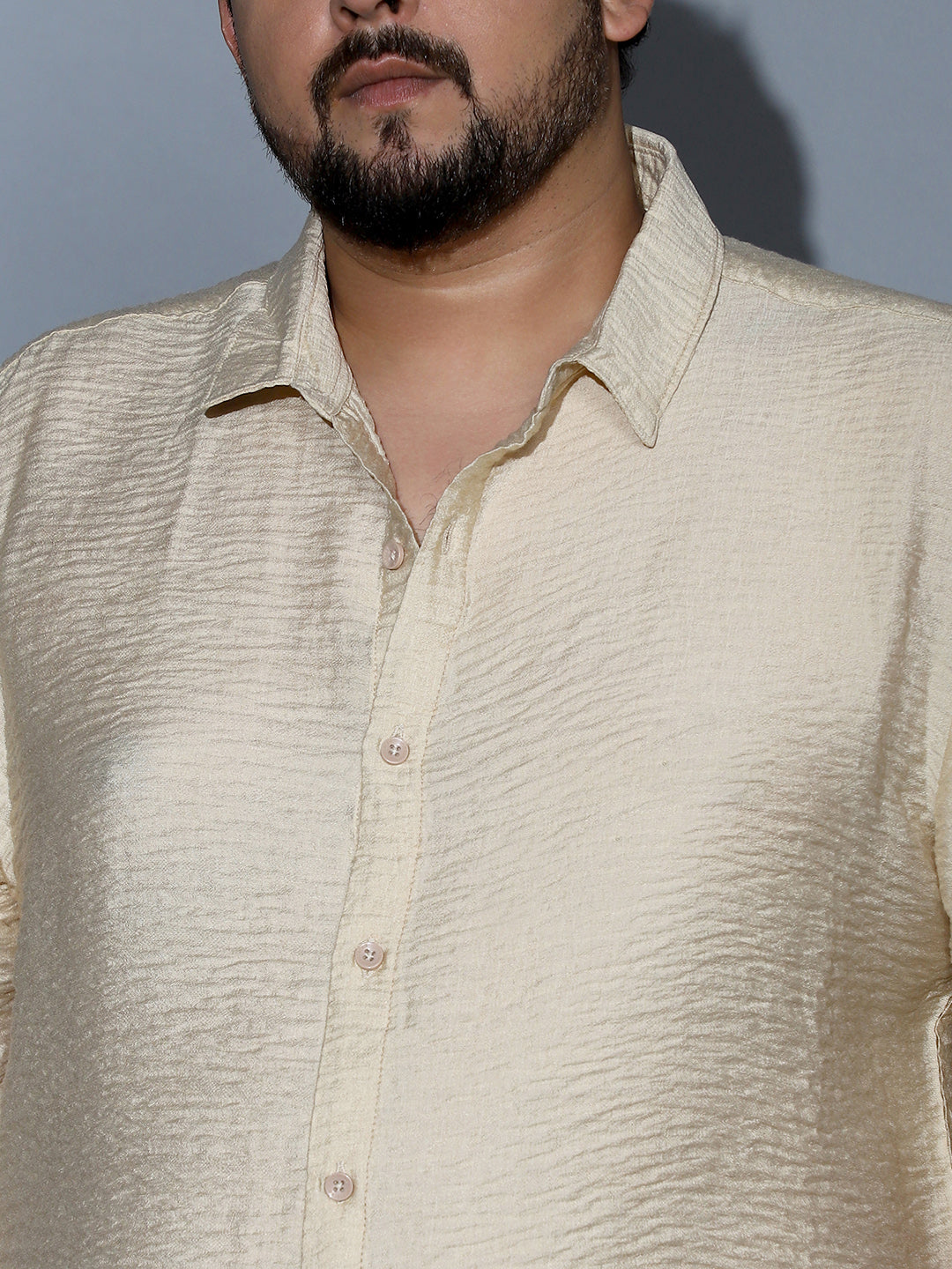 Solid Creased-Tactile Shirt