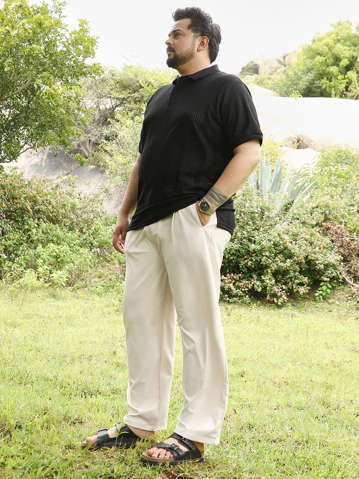 Marquise-Panel Jacquard Polo T-Shirt