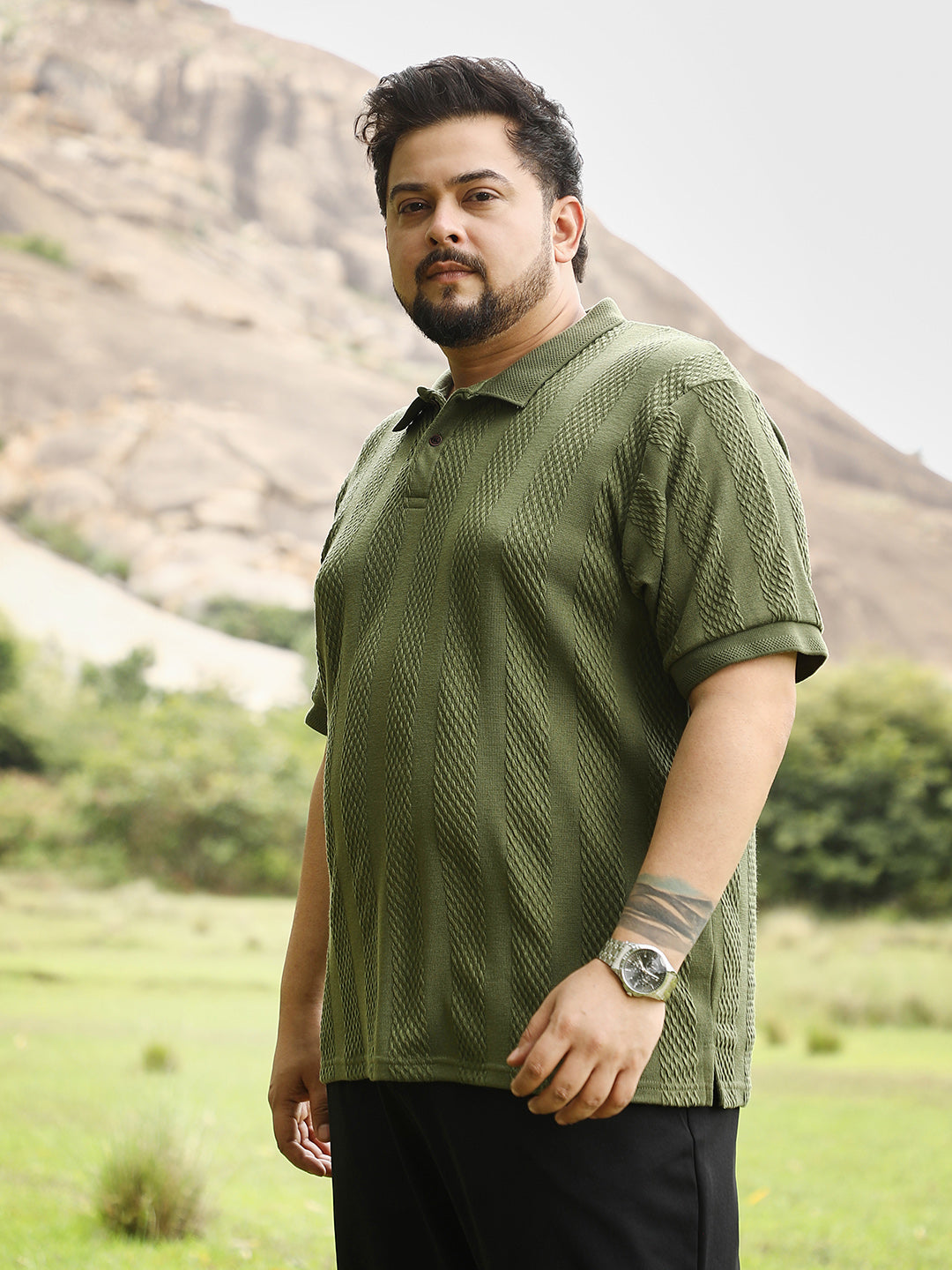 Bi-Panel Polo T-Shirt