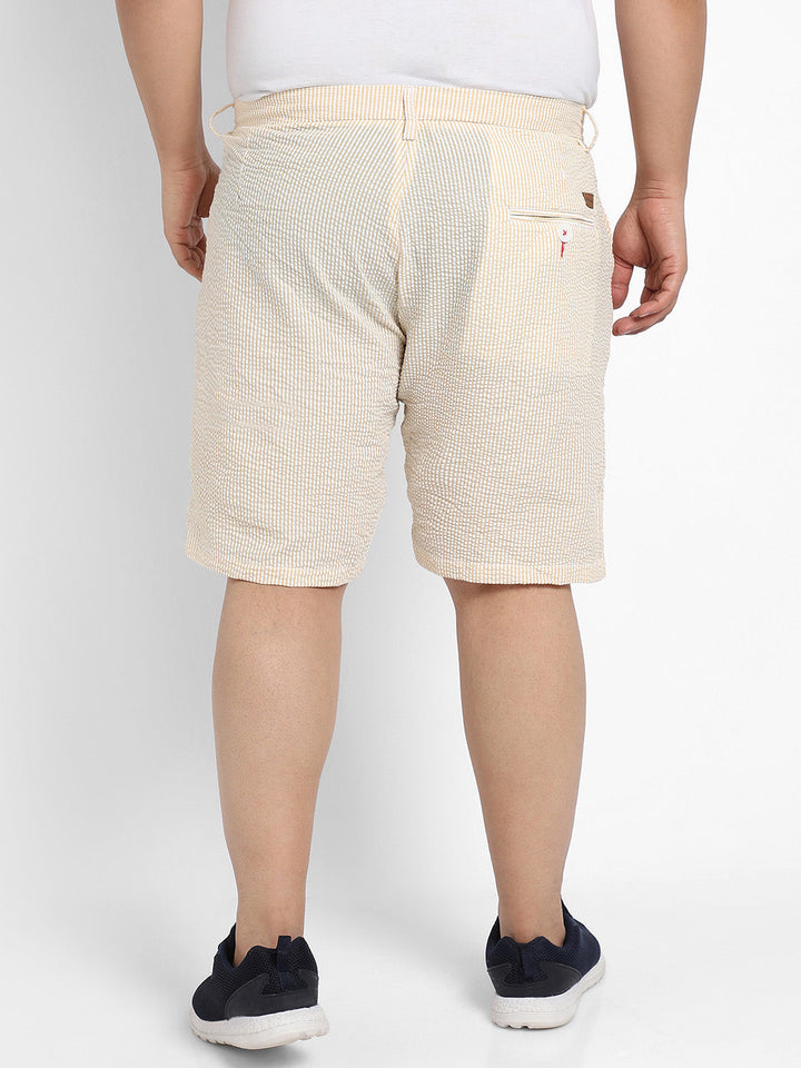 Yellow Seersucker Stripe Shorts