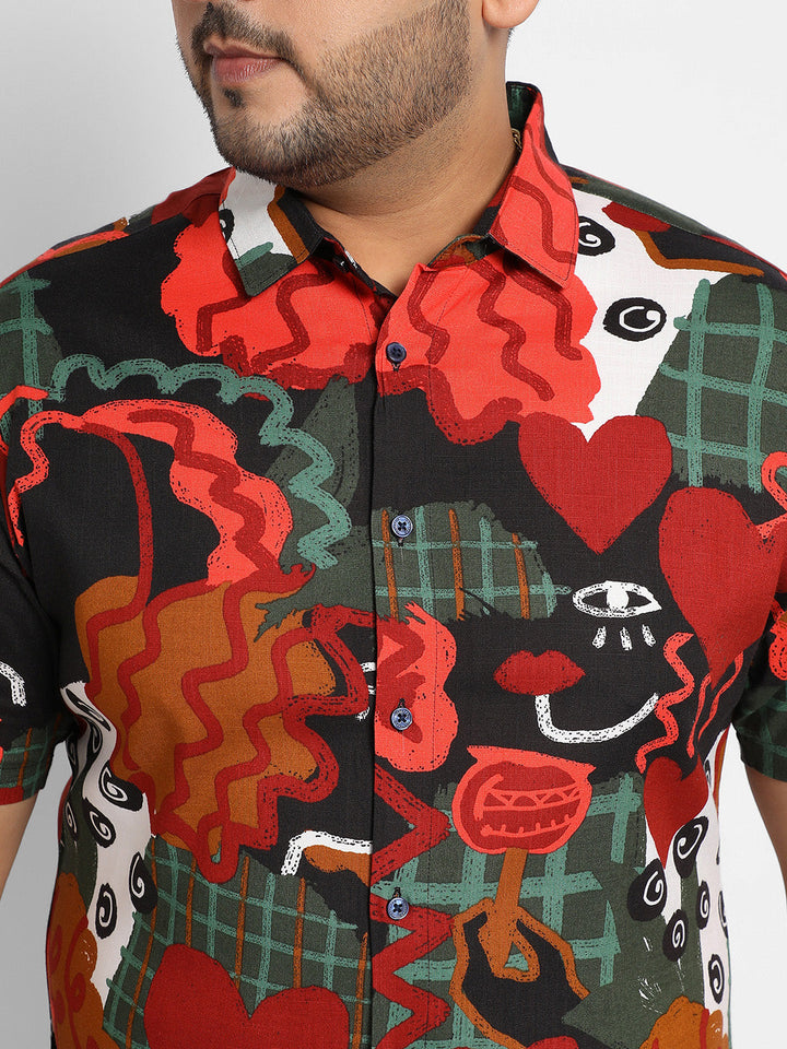 Red Artistic Romance Shirt