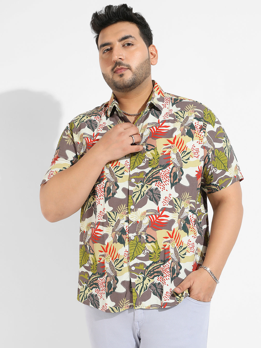 Multicolour Artistic Jungle Shirt