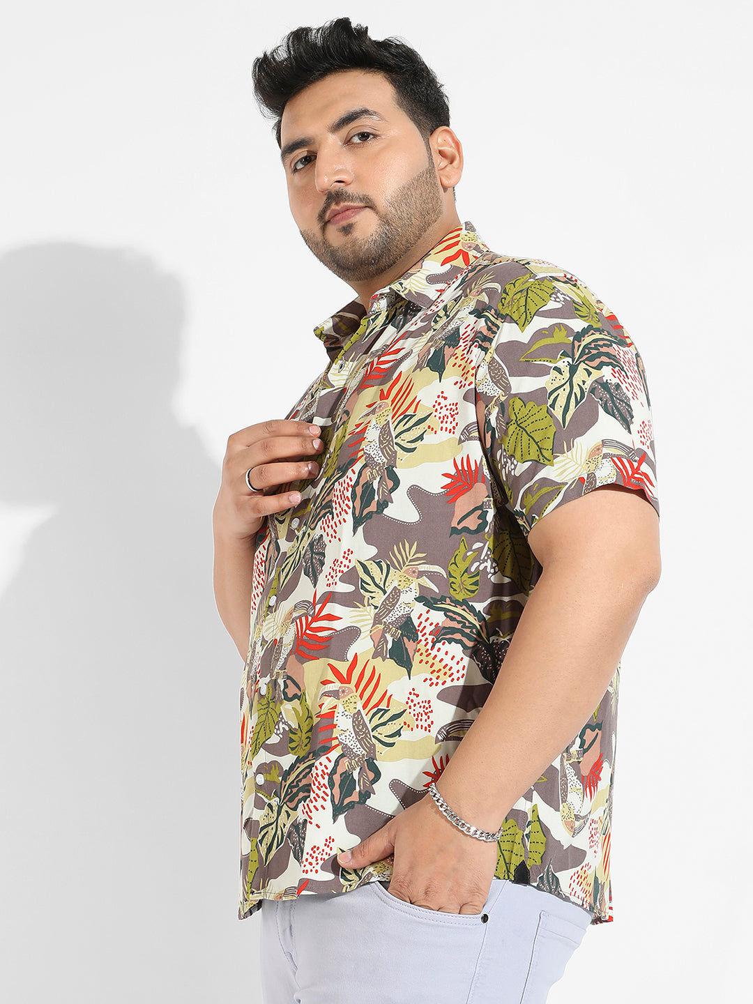 Multicolour Artistic Jungle Shirt