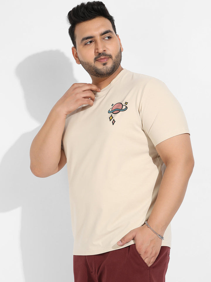 Beige Rainbow Universe T-Shirt