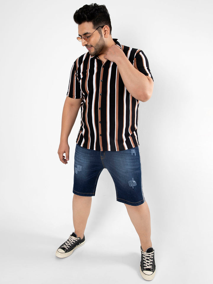 Striped Short Sleeve Casual Shirt