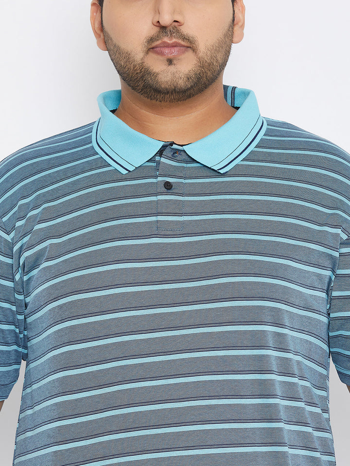 Striped Half Sleeve Casual T-Shirt