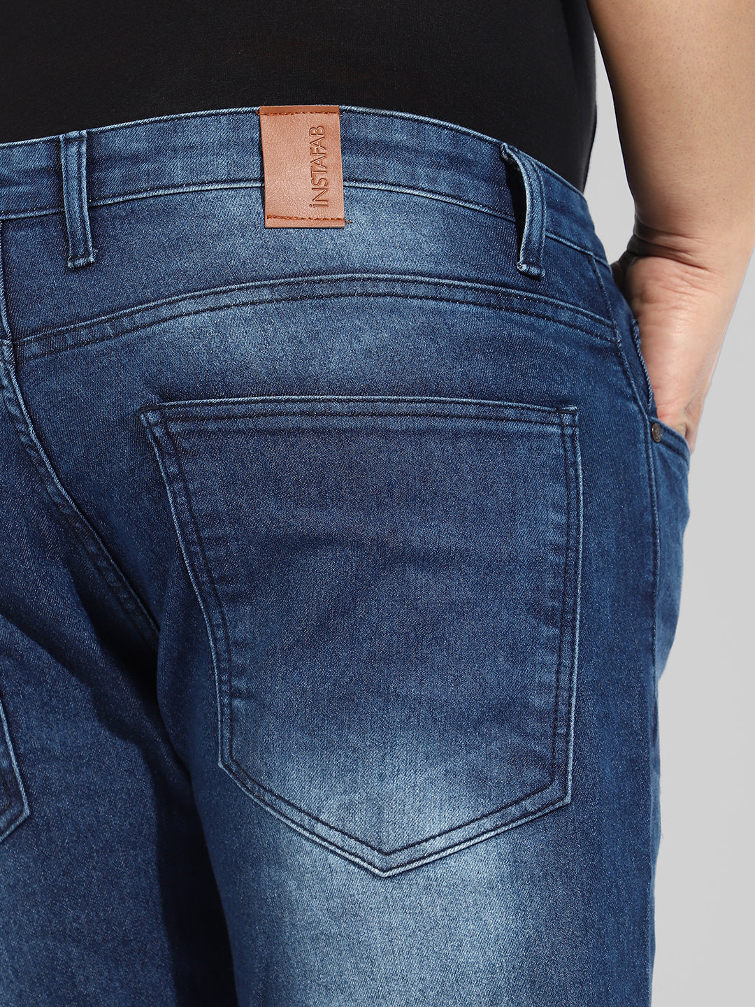 Instafab Plus Menâ€™s Regular Fit Denim Jeans