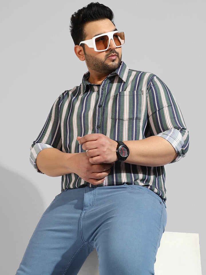 Full Sleeve Striped Casual Shirt