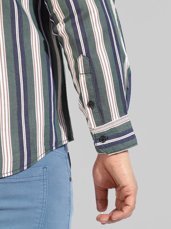 Full Sleeve Striped Casual Shirt
