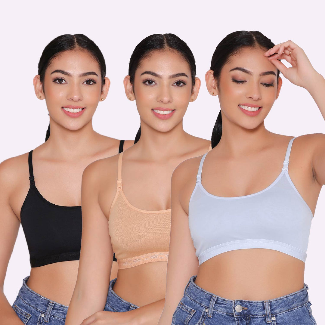 Teenagers Seamless multi-way Bra-Tango Combo of 3