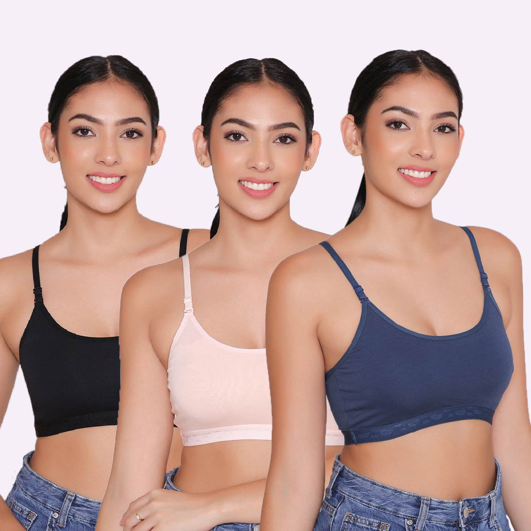Teenagers Seamless multi-way Bra-Tango Combo of 3