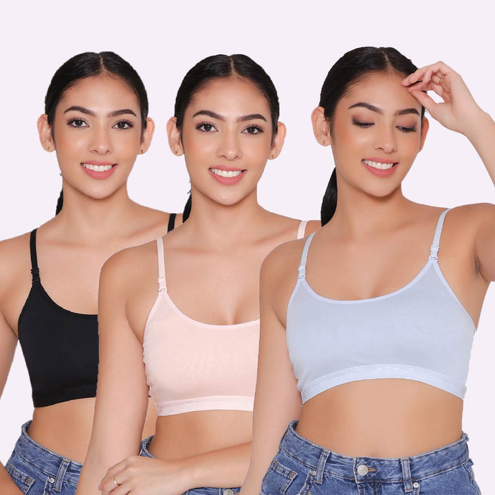 Teenagers Seamless multi-way Bra-Tango Combo of 3