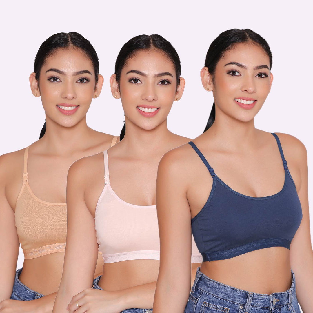 Teenagers Seamless multi-way Bra-Tango Combo of 3