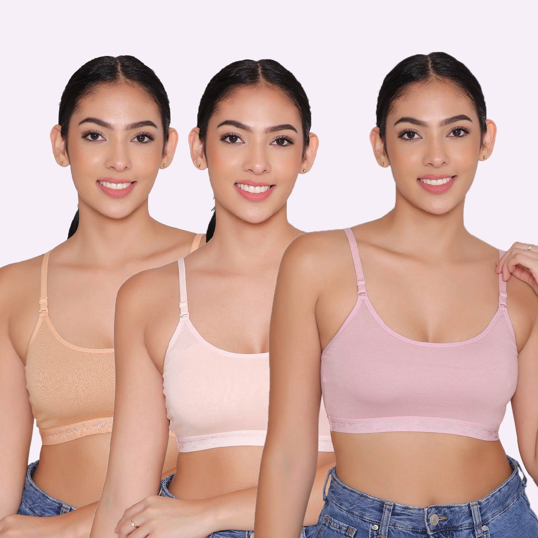 Teenagers Seamless multi-way Bra-Tango Combo of 3