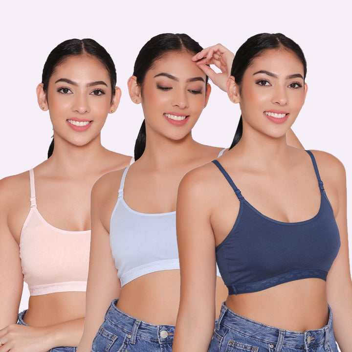 Teenagers Seamless multi-way Bra-Tango Combo of 3