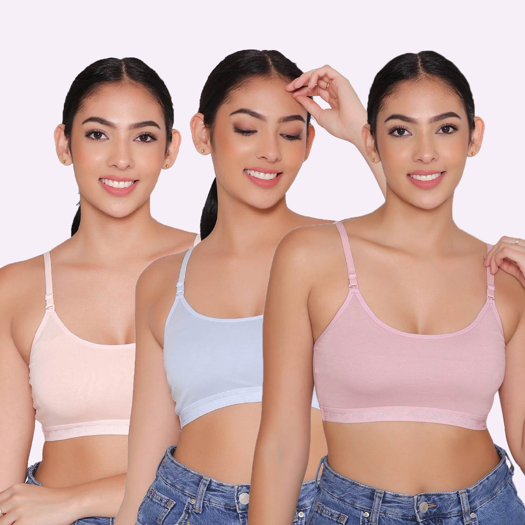 Teenagers Seamless multi-way Bra-Tango Combo of 3