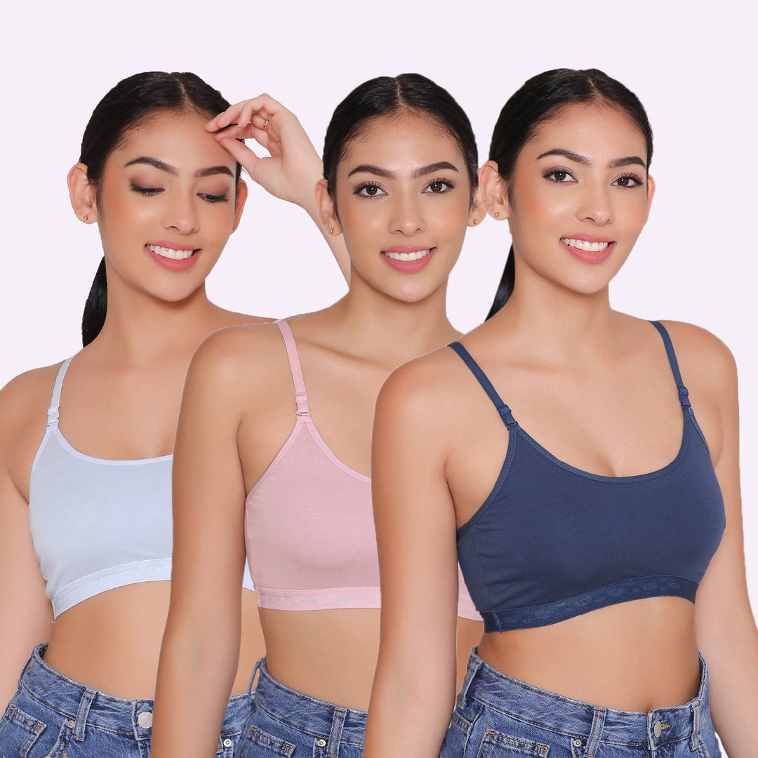 Teenagers Seamless multi-way Bra-Tango Combo of 3