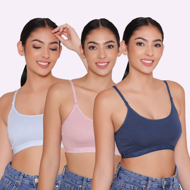 Teenagers Seamless multi-way Bra-Tango Combo of 3